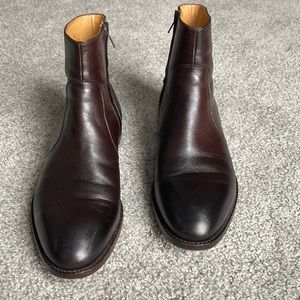 Beckett Simonon Easton Side-Zip Full Grain brown leather boots size 9